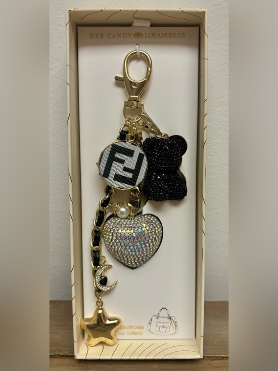 Handmade Handbags - FENDI Monogram Disc & NWT Eye Candy Los Angeles Black Bear, Heart Bag Charm